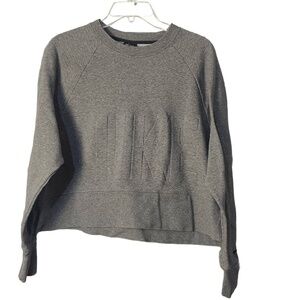Nike‎ Womens Gray Logo Crop Sweatshirt Medium